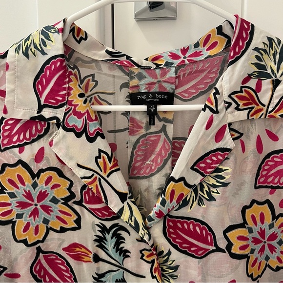 Rag & Bone Mare Cropped Floral Shirt- Size XS; Excellent Condition - Picture 4 of 8
